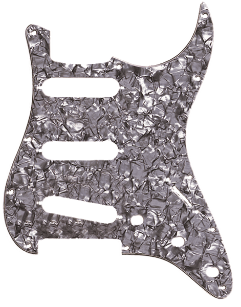 Fender Pickguard, Stratocaster® S/S/S, 11-Hole Mount, Black Pearl, 4-Ply