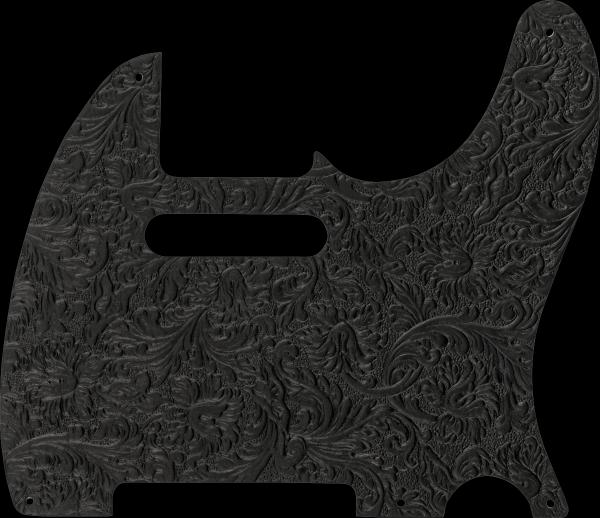 Fender Waylon Jennings Leather Telecaster Pickguard, Black