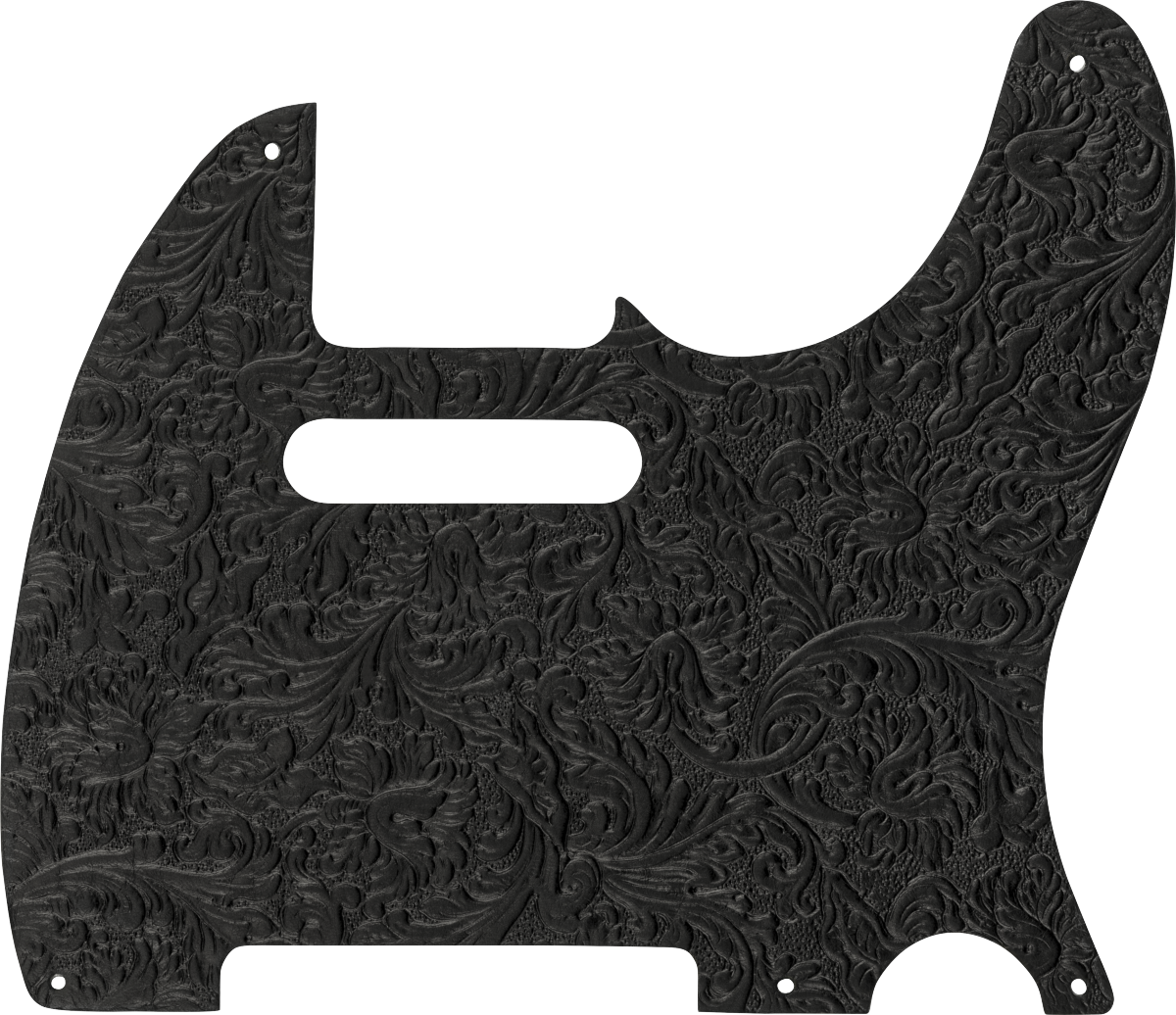Fender Waylon Jennings Leather Telecaster Pickguard, Black