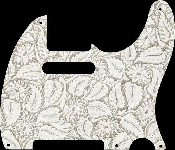Fender Waylon Jennings Leather Telecaster Pickguard, White