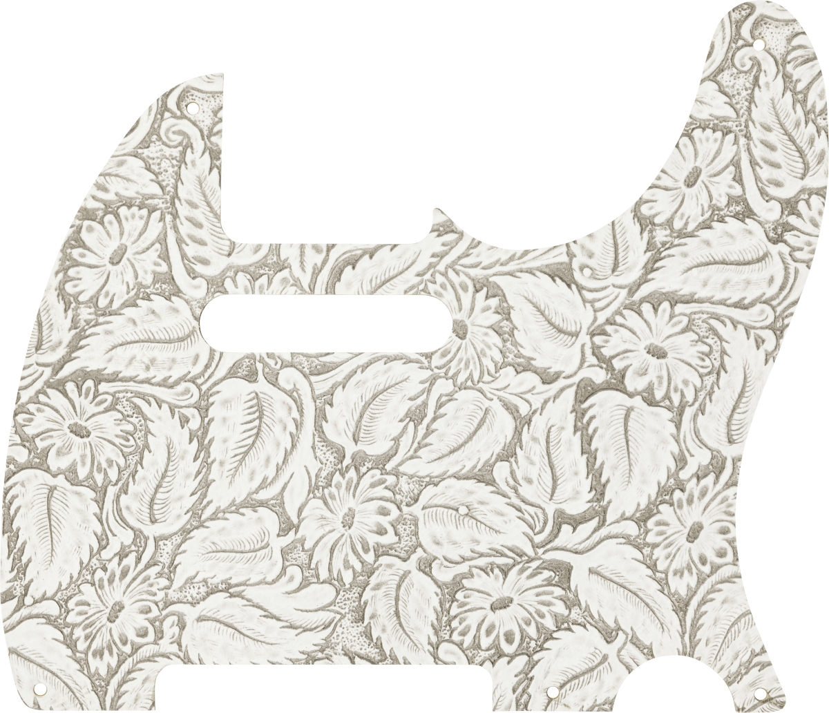 Fender Waylon Jennings Leather Telecaster Pickguard, White