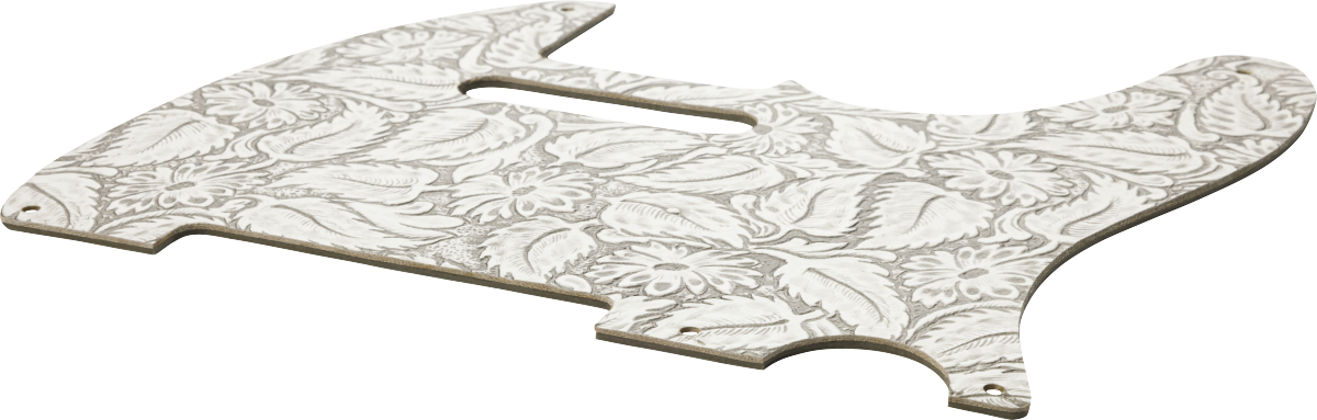 Fender Waylon Jennings Leather Telecaster Pickguard, White