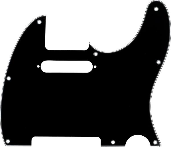 Fender Pickguard, Telecaster®, 8-Hole Mount, Black, 3-Ply