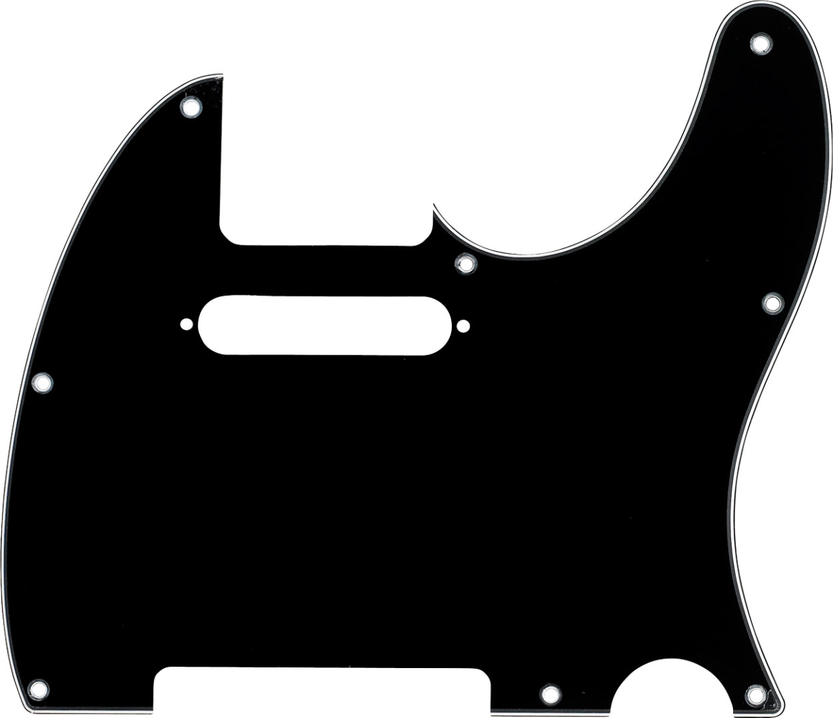 Fender Pickguard, Telecaster®, 8-Hole Mount, Black, 3-Ply