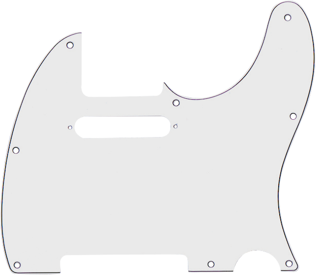 Fender Pickguard, Telecaster®, 8-Hole Mount, White, 3-Ply