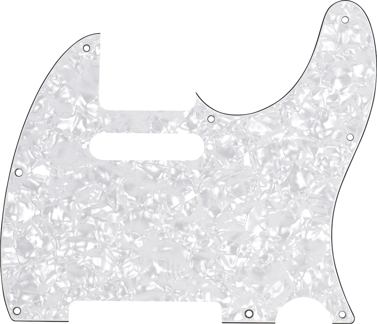 Fender Pickguard, Telecaster®, 8-Hole Mount, White Pearl, 4-Ply