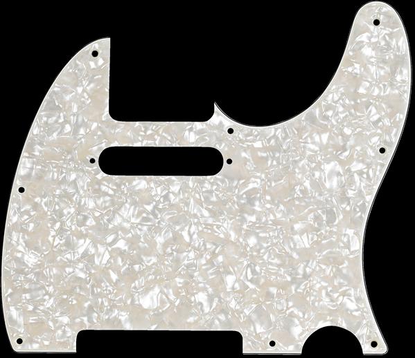 Fender Pickguard, Telecaster®, 8-Hole Mount, Aged White Pearl, 4-Ply