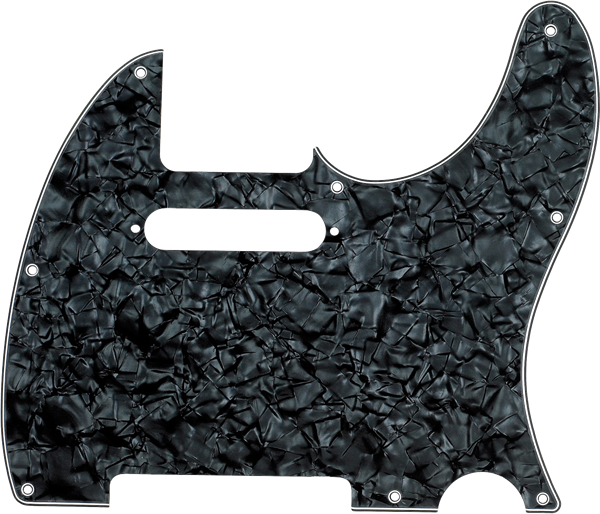 Fender Pickguard, Telecaster®, 8-Hole Mount, Black Pearl, 4-Ply