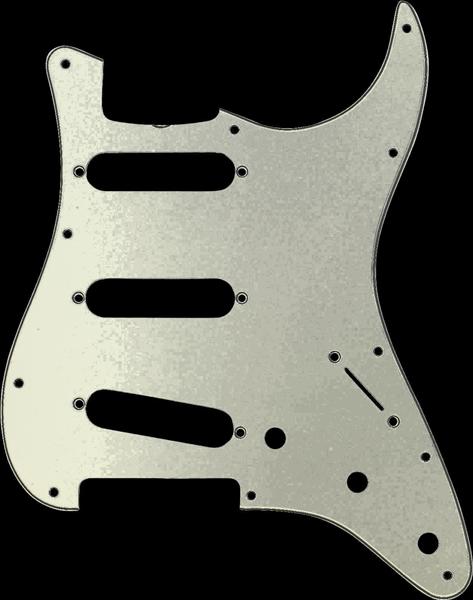 Fender Pickguard, Stratocaster® S/S/S, 11-Hole Vintage Mount (with Truss Rod Notch), Mint Green, 3-Ply