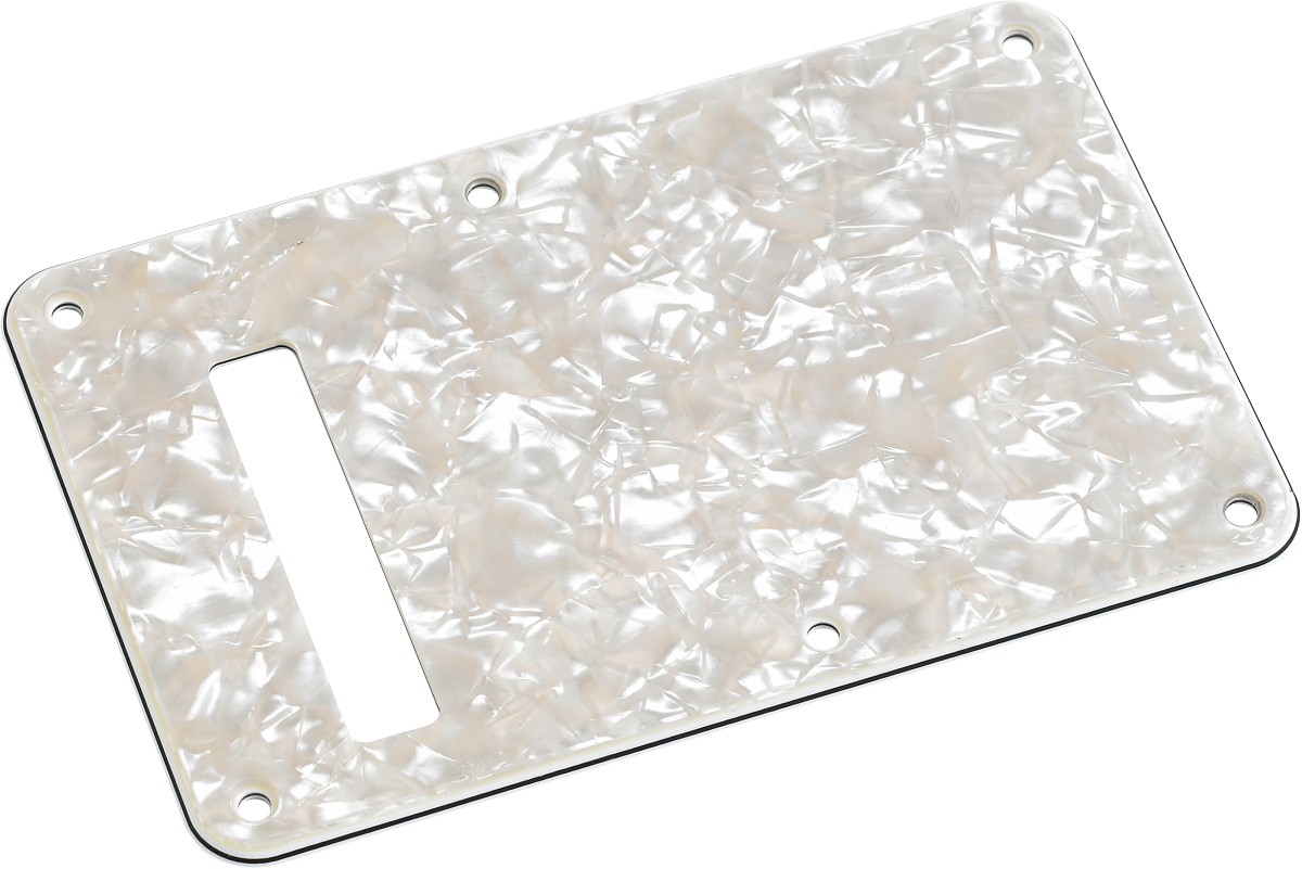 Fender Backplate, Stratocaster®, White Moto, 4-Ply