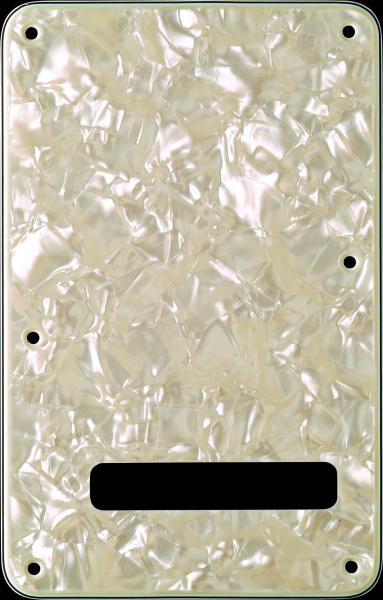 Fender Backplate, Stratocaster®, Aged White Moto, 4-Ply