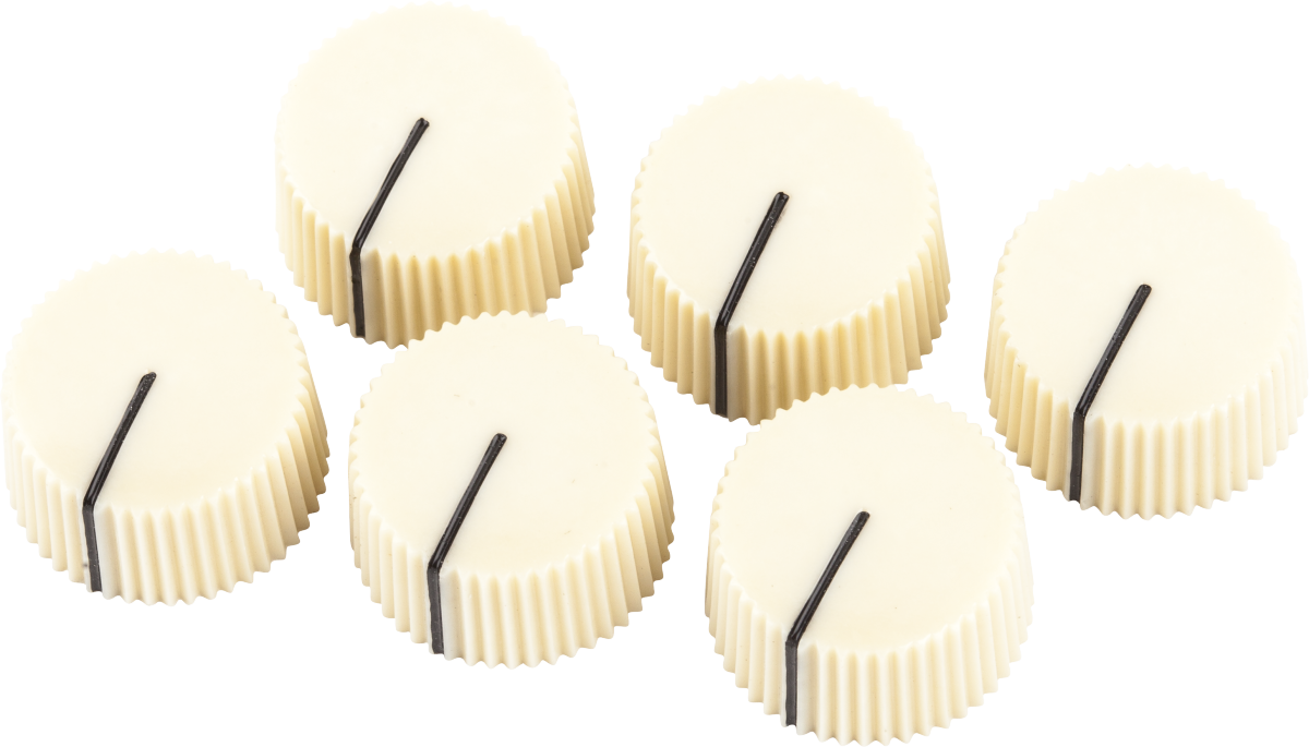 Fender Pure Vintage Cream "Radio" Amplifier Knobs (6)