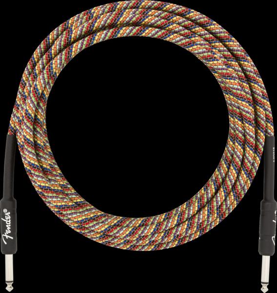 Fender Festival Instrument Cable, Straight/Straight, 18.6', Pure Hemp, Rainbow