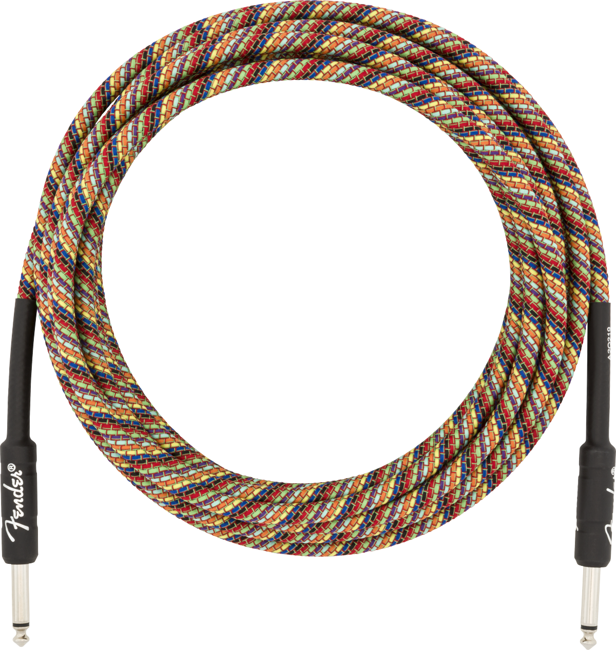 Fender Festival Instrument Cable, Straight/Straight, 18.6', Pure Hemp, Rainbow