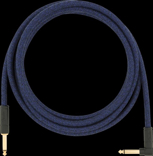 Fender Festival Instrument Cable, Straight/Angle, 10', Pure Hemp, Blue Dream