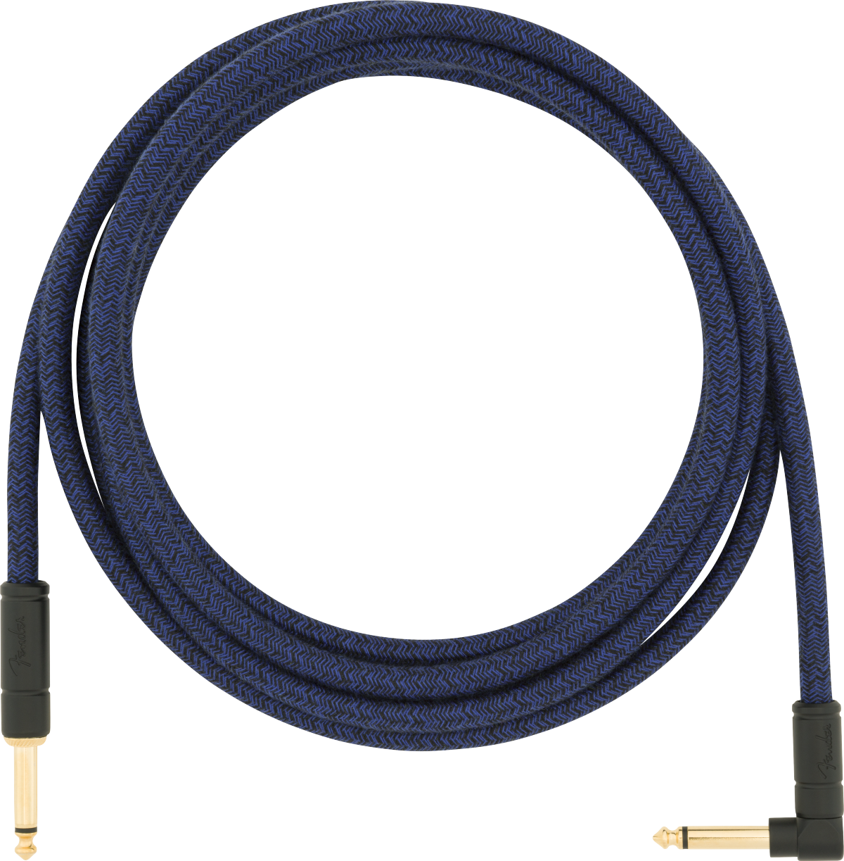Fender Festival Instrument Cable, Straight/Angle, 10', Pure Hemp, Blue Dream