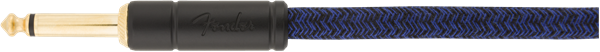 Fender Festival Instrument Cable, Straight/Angle, 10', Pure Hemp, Blue Dream