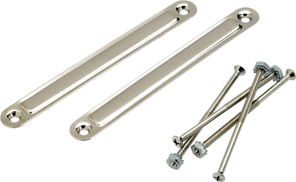 Fender Pure Vintage Large Chassis Straps, (2), Nickel