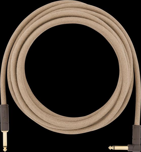 Fender Festival Instrument Cable, Straight/Angle, 18.6', Pure Hemp, Natural