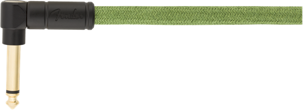 Fender Festival Instrument Cable, Straight/Angle, 10', Pure Hemp, Green