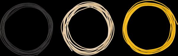 Fender Pure Vintage Cloth Wire, 22 AWG, Black, White, Yellow, 10'