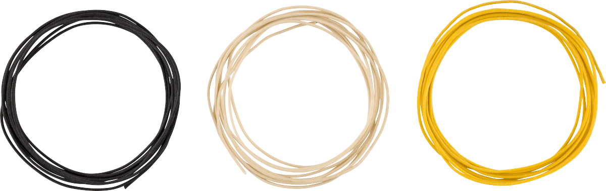 Fender Pure Vintage Cloth Wire, 22 AWG, Black, White, Yellow, 10'