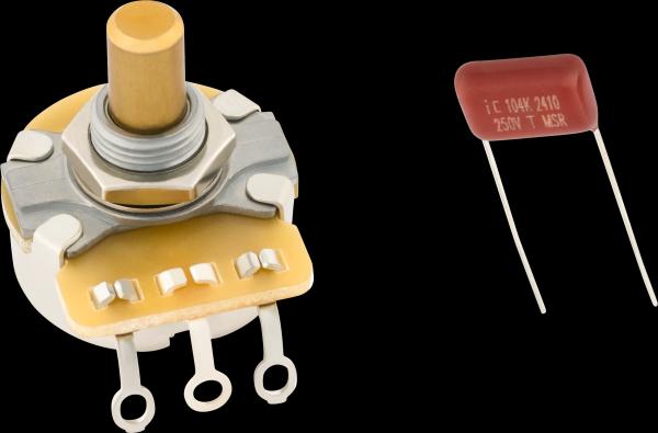 Fender Pure Vintage 250K Solid Shaft Potentiometer with Mounting Hardware