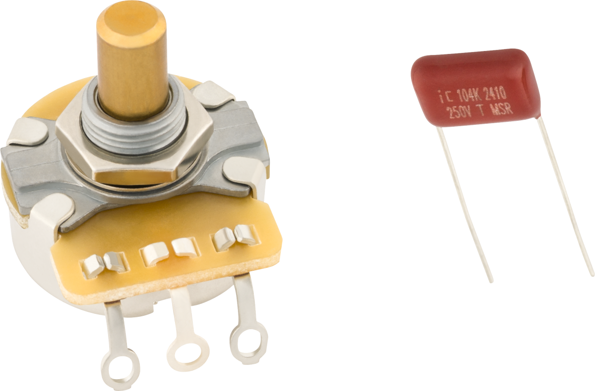 Fender Pure Vintage 250K Solid Shaft Potentiometer with Mounting Hardware