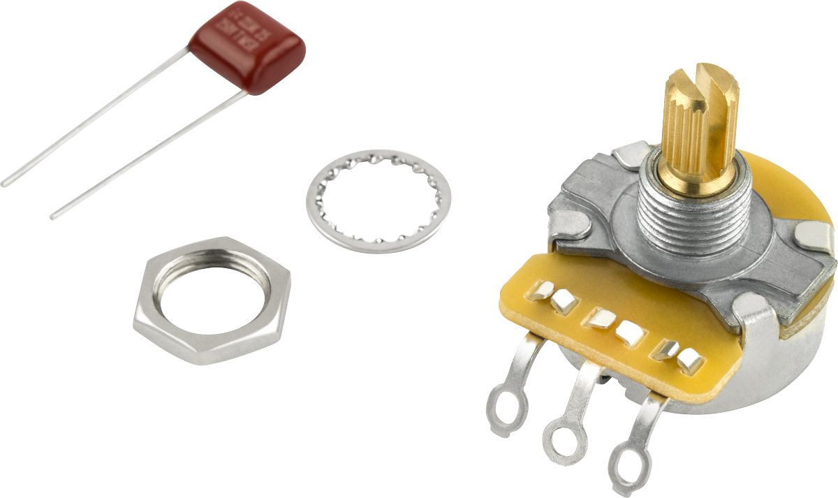 Fender Pure Vintage 250K Split Shaft Potentiometer with Mounting Hardware