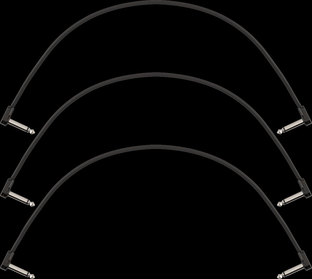 Fender Blockchain 16" Patch Cable, 3-pack, Angle/Angle