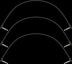 Fender Blockchain 16" Patch Cable, 3-pack, Angle/Angle