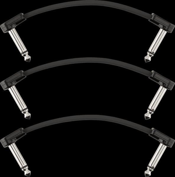 Fender Blockchain 4" Patch Cable, 3-Pack, Angle/Angle