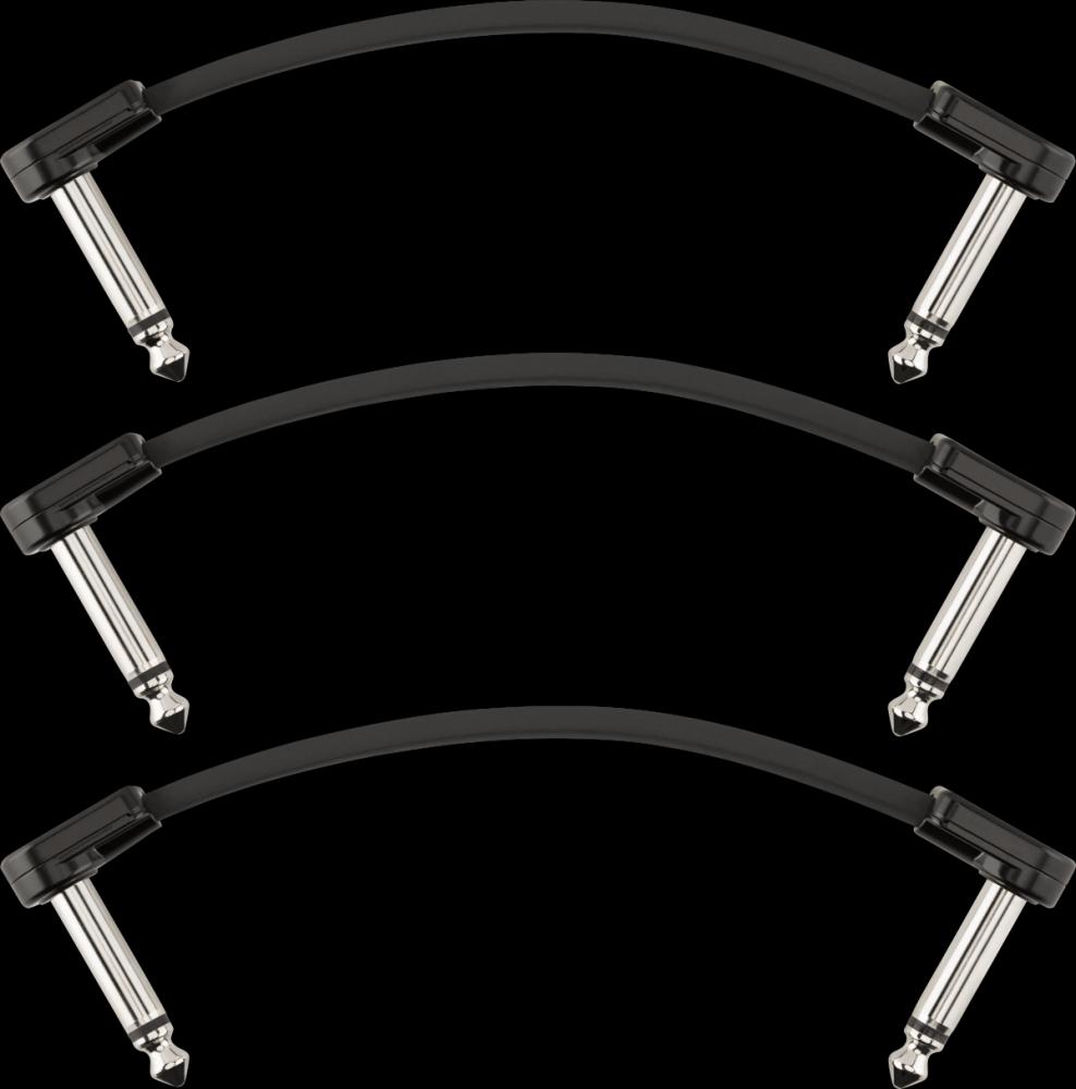 Fender Blockchain 4" Patch Cable, 3-Pack, Angle/Angle