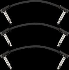 Fender Blockchain 4" Patch Cable, 3-Pack, Angle/Angle