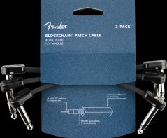 Fender Blockchain 4" Patch Cable, 3-Pack, Angle/Angle