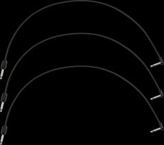 Fender Blockchain 24" Patch Cable, 3-pack, Straight/Angle