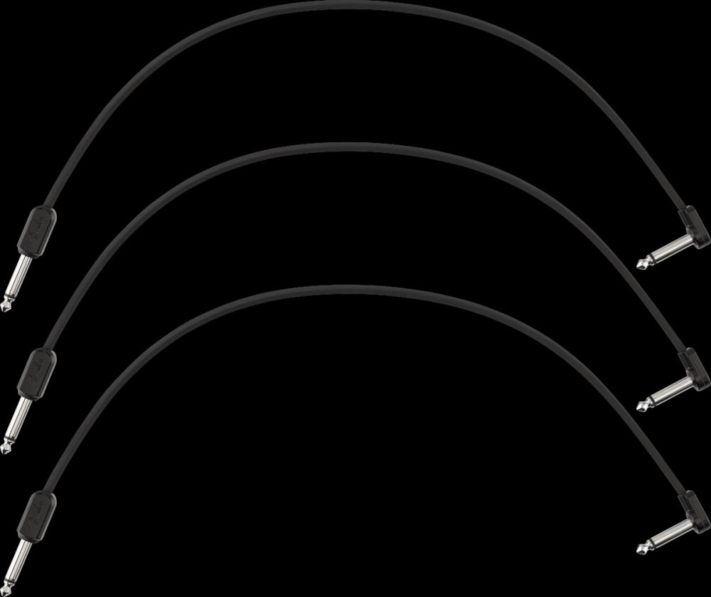 Fender Blockchain 16" Patch Cable, 3-pack, Straight/Angled