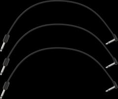 Fender Blockchain 16" Patch Cable, 3-pack, Straight/Angled