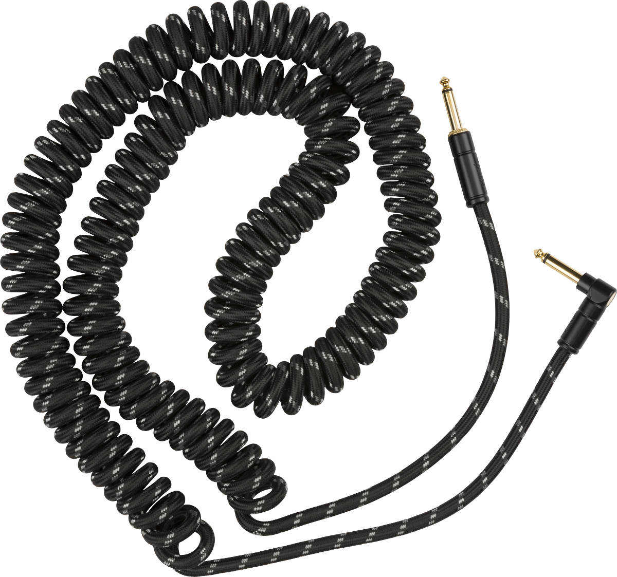 Fender Deluxe Coil Cable, 30', Black Tweed