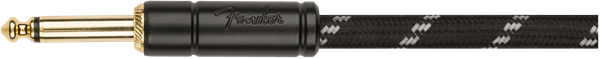 Fender Deluxe Coil Cable, 30', Black Tweed
