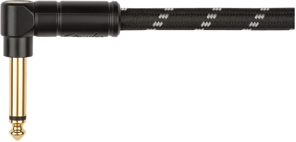 Fender Deluxe Coil Cable, 30', Black Tweed