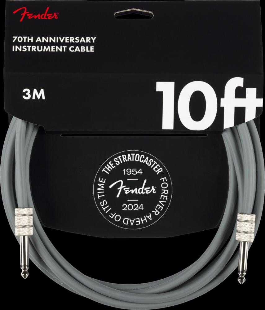 Fender 10' Anniversary Instrument Cable, Gray, 10'