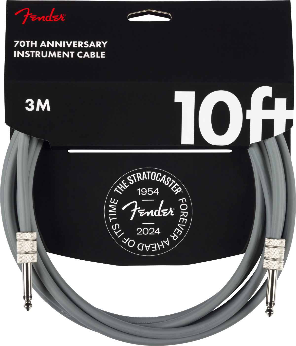 Fender 10' Anniversary Instrument Cable, Gray, 10'
