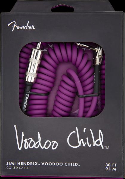 Fender Hendrix™ Voodoo Child™ Coil Instrument Cable, Straight/Angle, 30', Purple