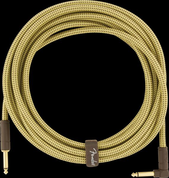 Fender Deluxe Series Instrument Cable, Straight/Angle, 18.6', Tweed