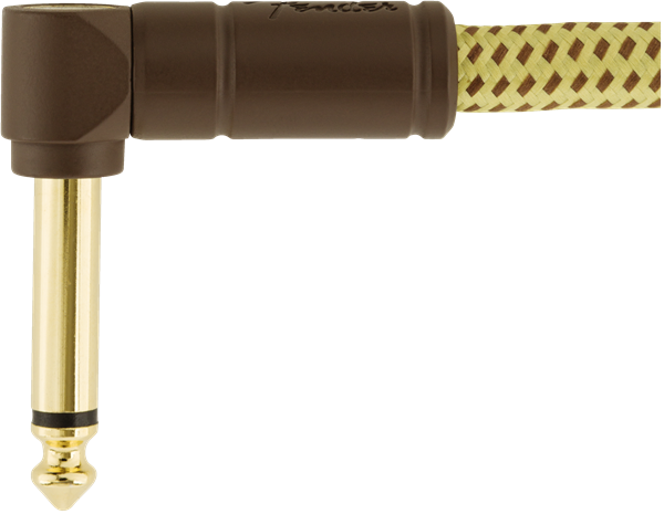 Fender Deluxe Series Instrument Cable, Straight/Angle, 18.6', Tweed