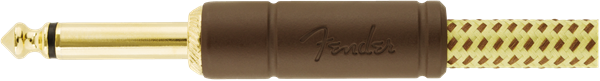Fender Deluxe Series Instrument Cable, Straight/Angle, 15', Tweed