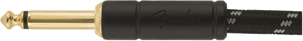 Fender Deluxe Series Instrument Cable, Straight/Angle, 10', Black Tweed