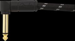 Fender Deluxe Series Instrument Cable, Angle/Angle, 3', Black Tweed