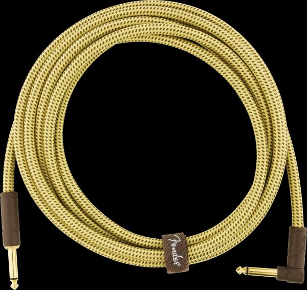 Fender Deluxe Series Instrument Cable, Straight/Angle, 10', Tweed